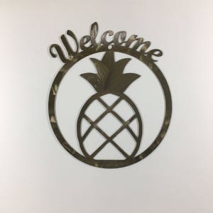 Welcome Pineapple Metal Wall Art image 7