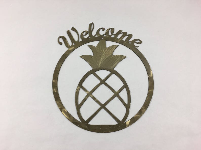 Welcome Pineapple Metal Wall Art image 9