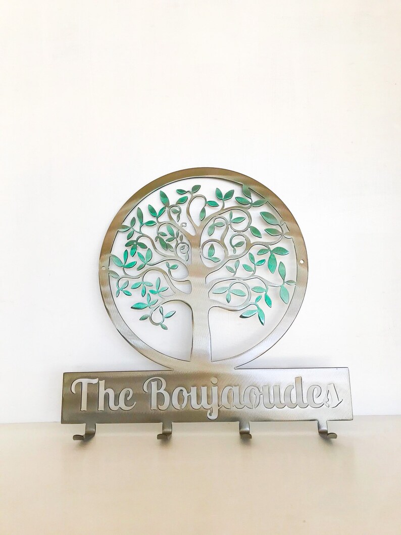 Personalized Tree of Life With Last Name Metal Wall Art With Etsy
