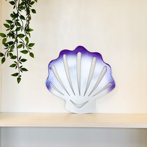 Sea Shell Metal Wall Art with Powder Coat Beach Theme Decor Tropical Wall Decor Outdoor Decoration Spring Home Decor image 5