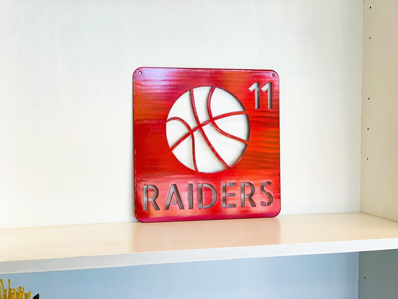 Personalized Metal Basketball Wall Art With Name Choose Your Etsy