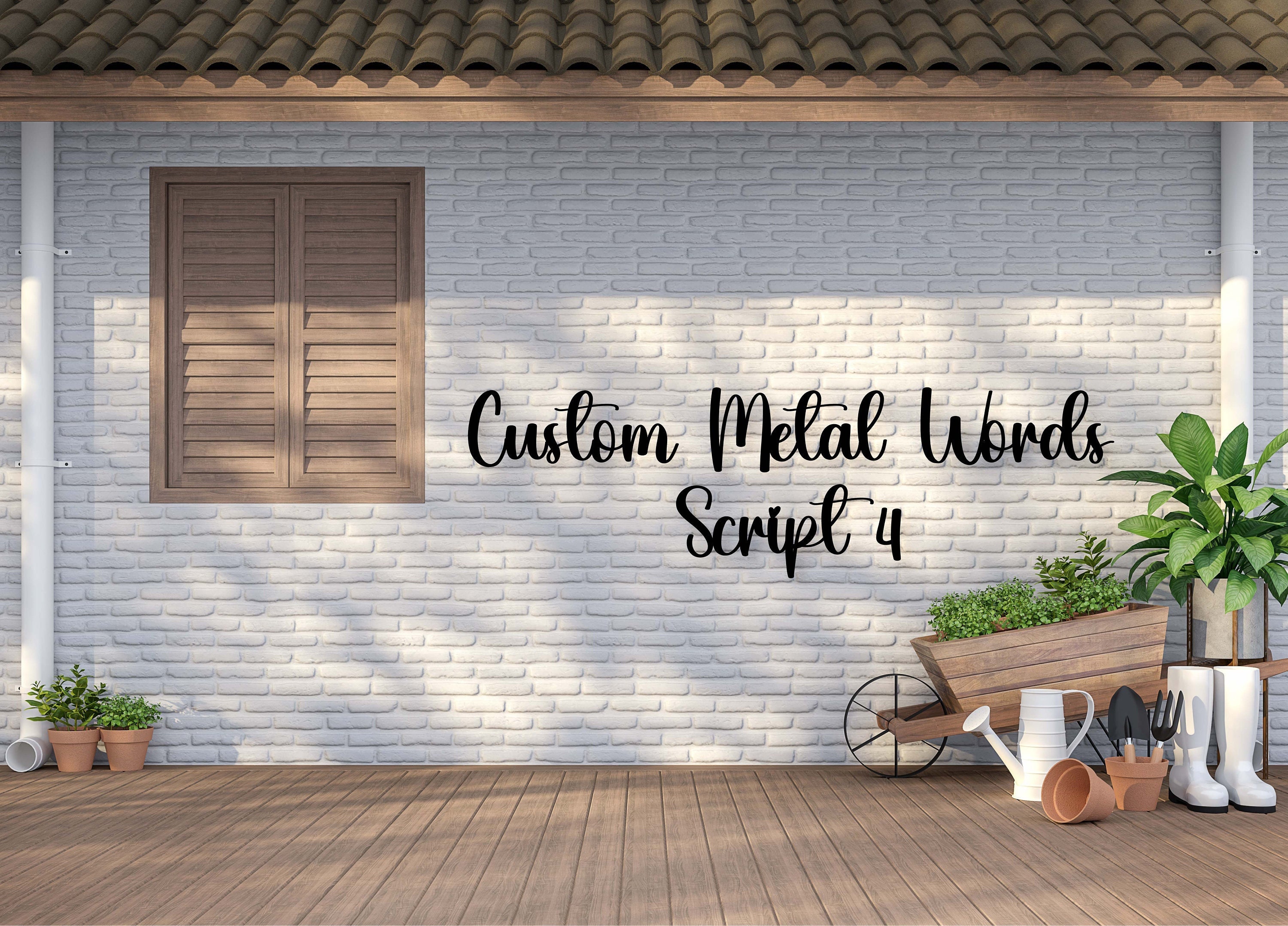 Custom Metal Words Script 4 | Your Custom Text | Custom Name Script Metal Sign | Personalized Wall Decor | Housewarming Gift Indoor Outdoor