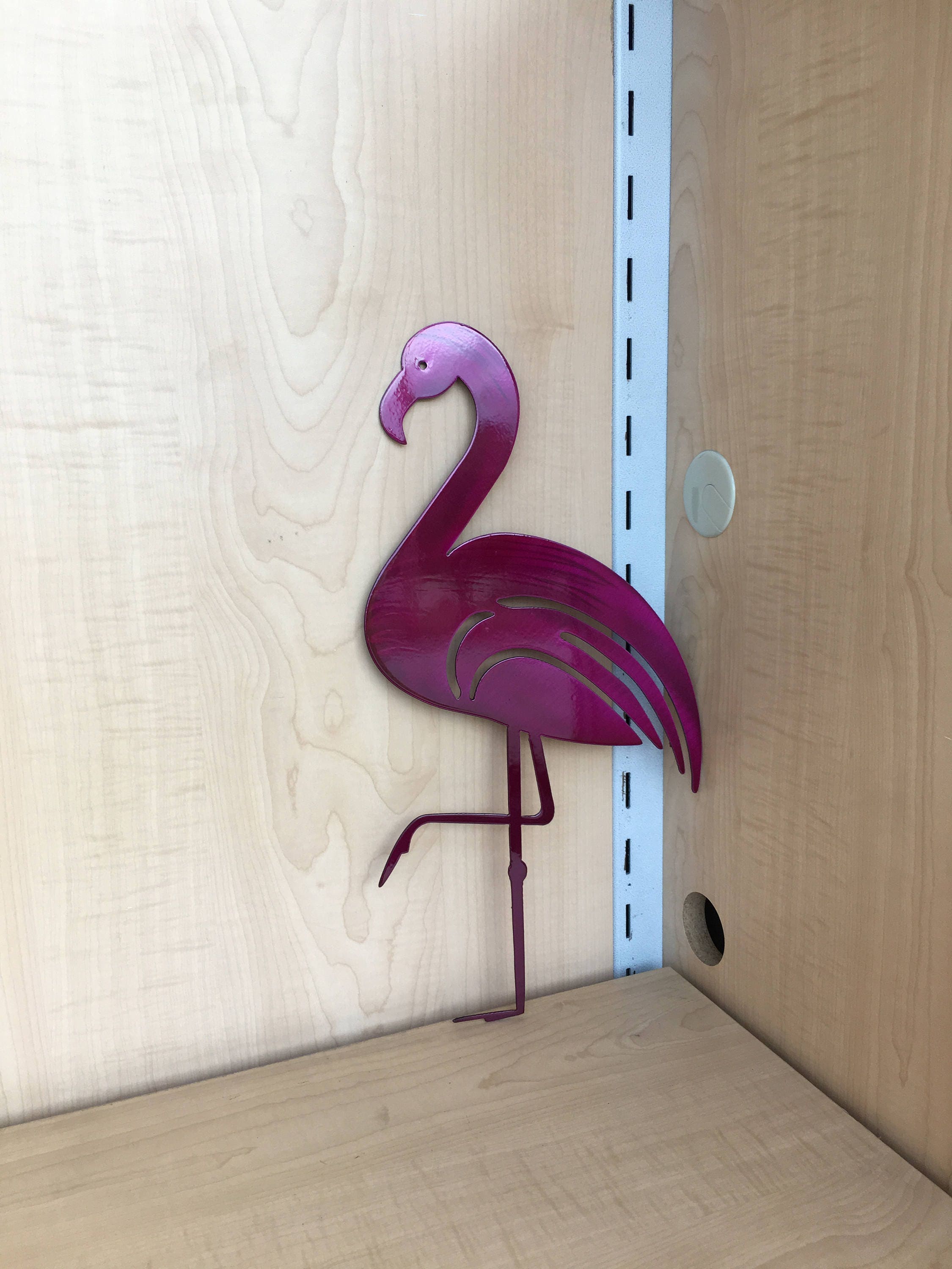 Flamingo Metal Wall Art With 14ga Steel Translucent Powder Etsy