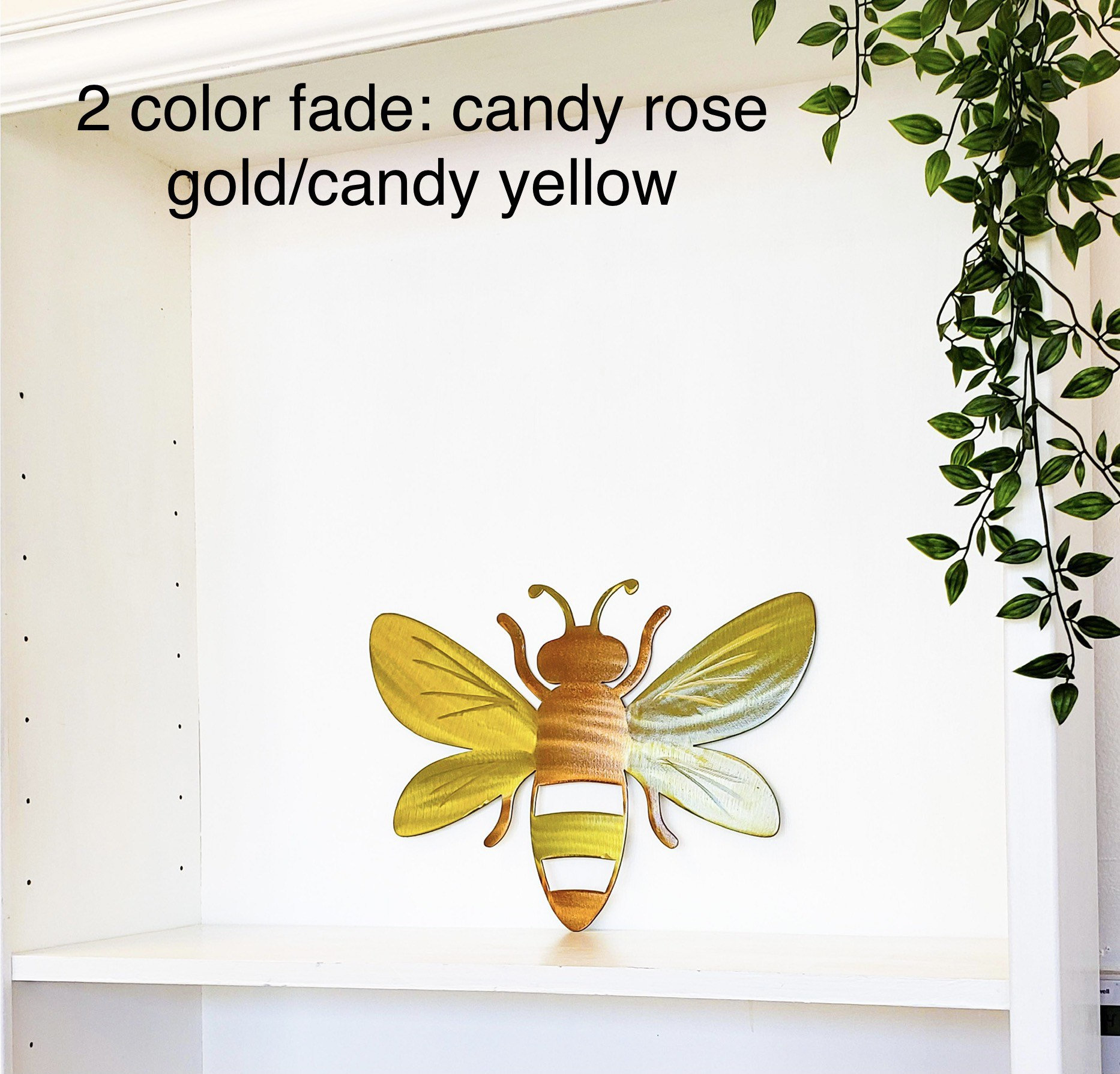 Bee Metal Wall Art With Powder Coat Thick Metal Multiple Etsy