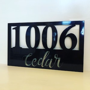 Custom Metal Address Sign with Street Name