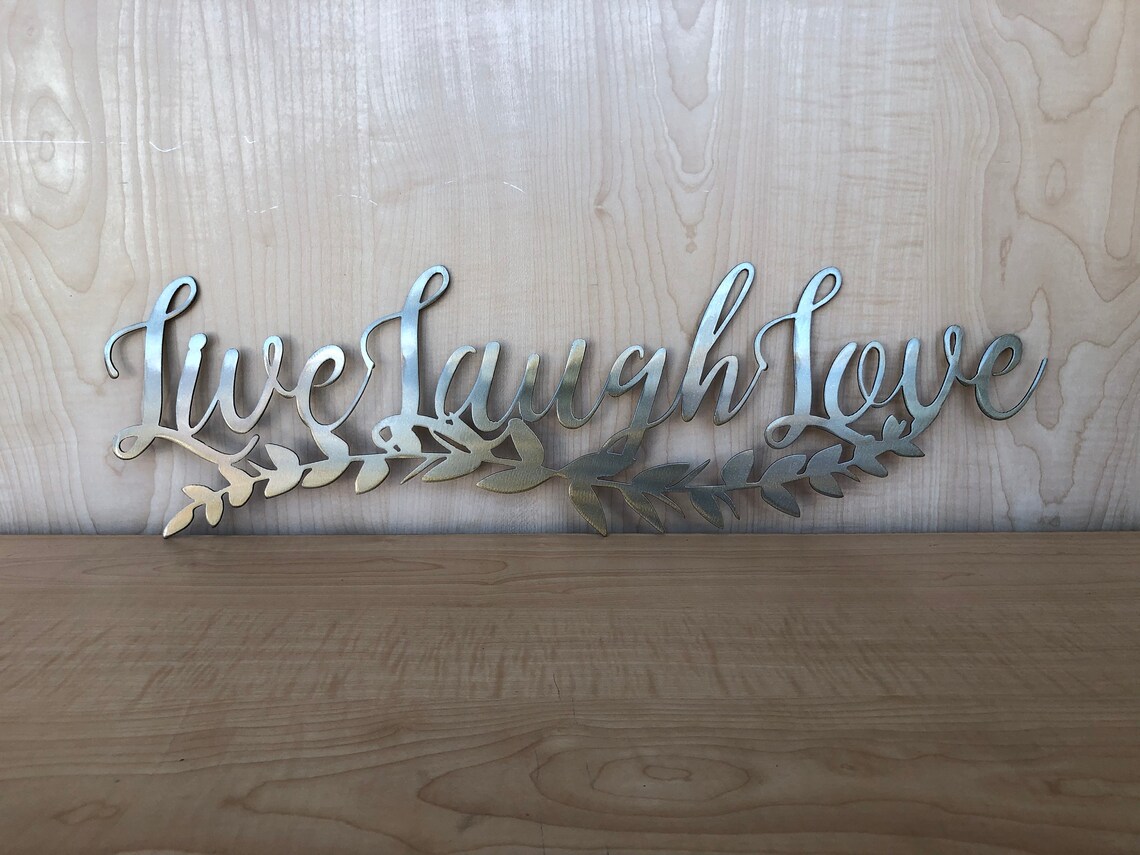 Metal Live Laugh Love Wall Art Sign With Powder Coat Lots of Etsy