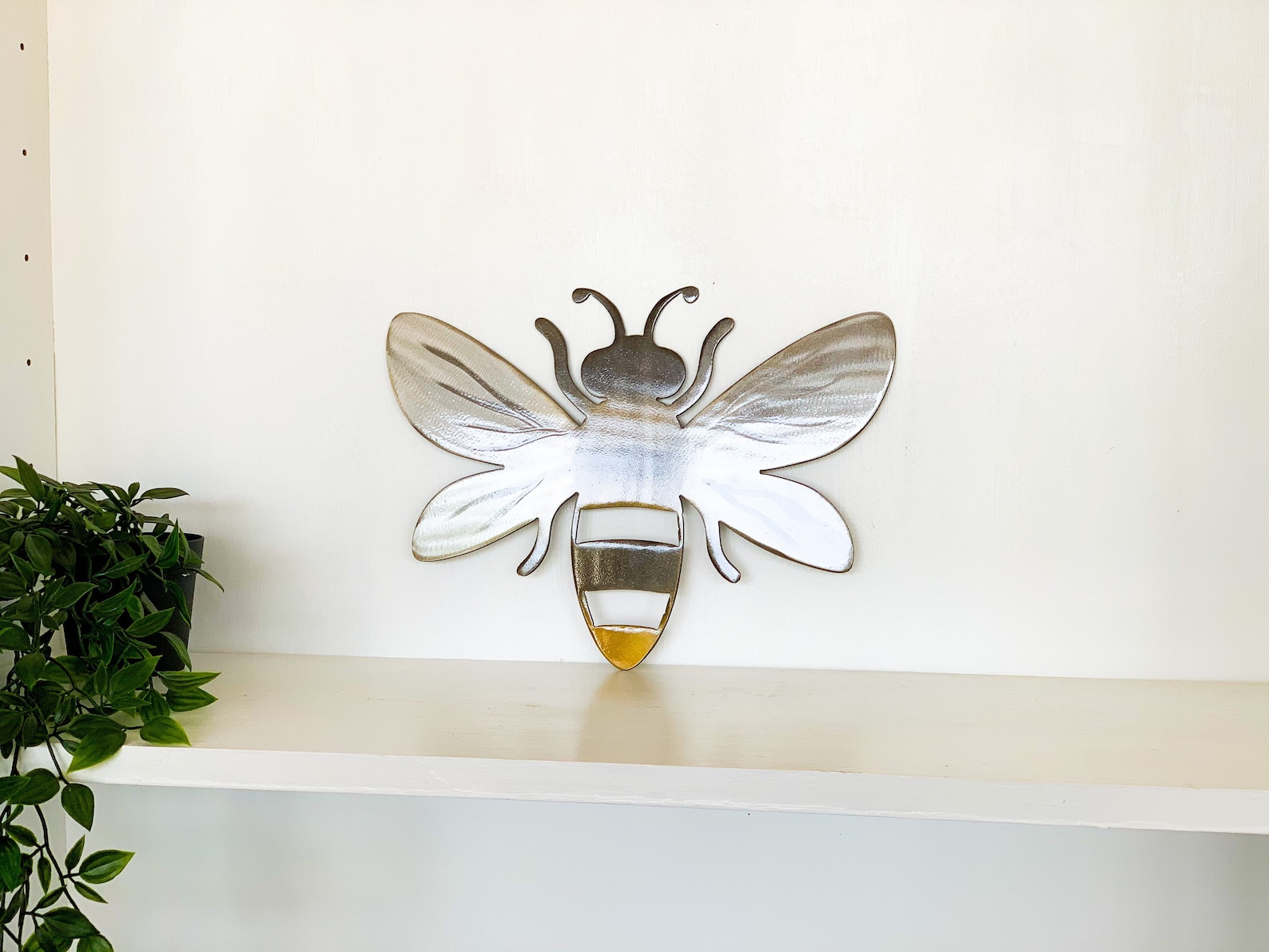 Bee Metal Wall Art With Powder Coat Thick Metal Multiple Etsy