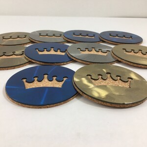 KC Steel & Cork Coasters, 4 with Powder Coat image 8