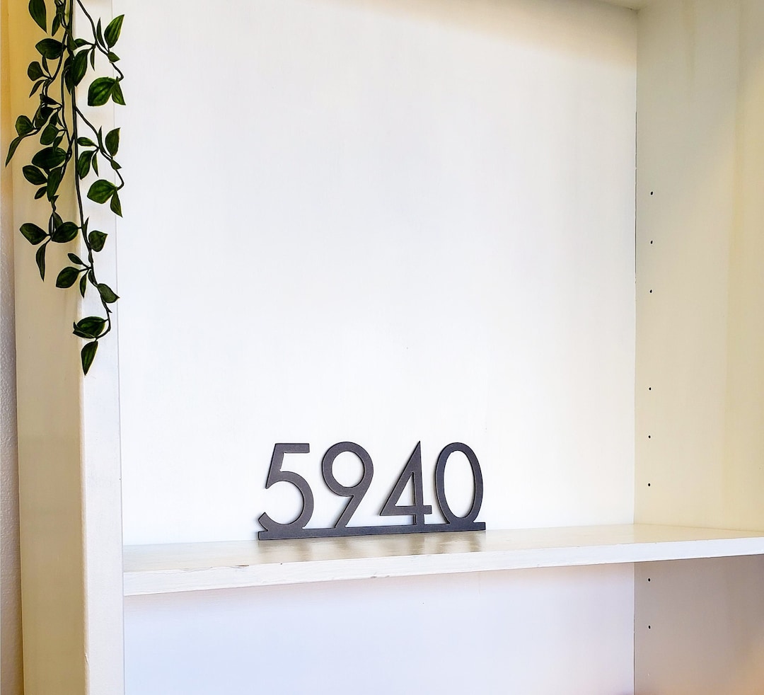 Steel Address Numbers Modern Steel Address Numbers: Outdoor House Number Sign - Etsy