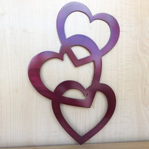 Vertical Heart Metal Wall Art Valentines Day Decor