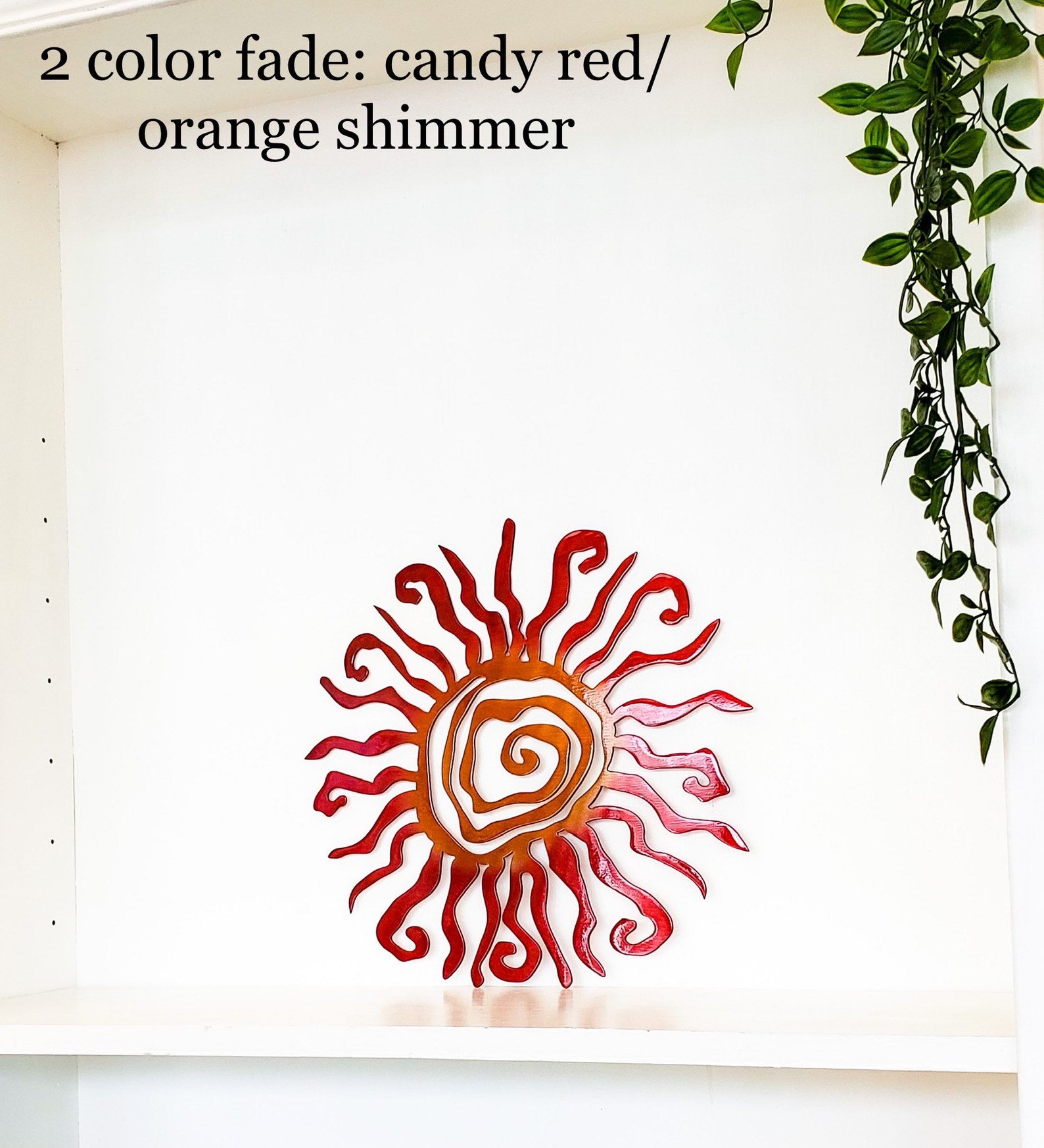 Wacky Sun Metal Wall Art Decor With Multicolor Powder Coat Etsy