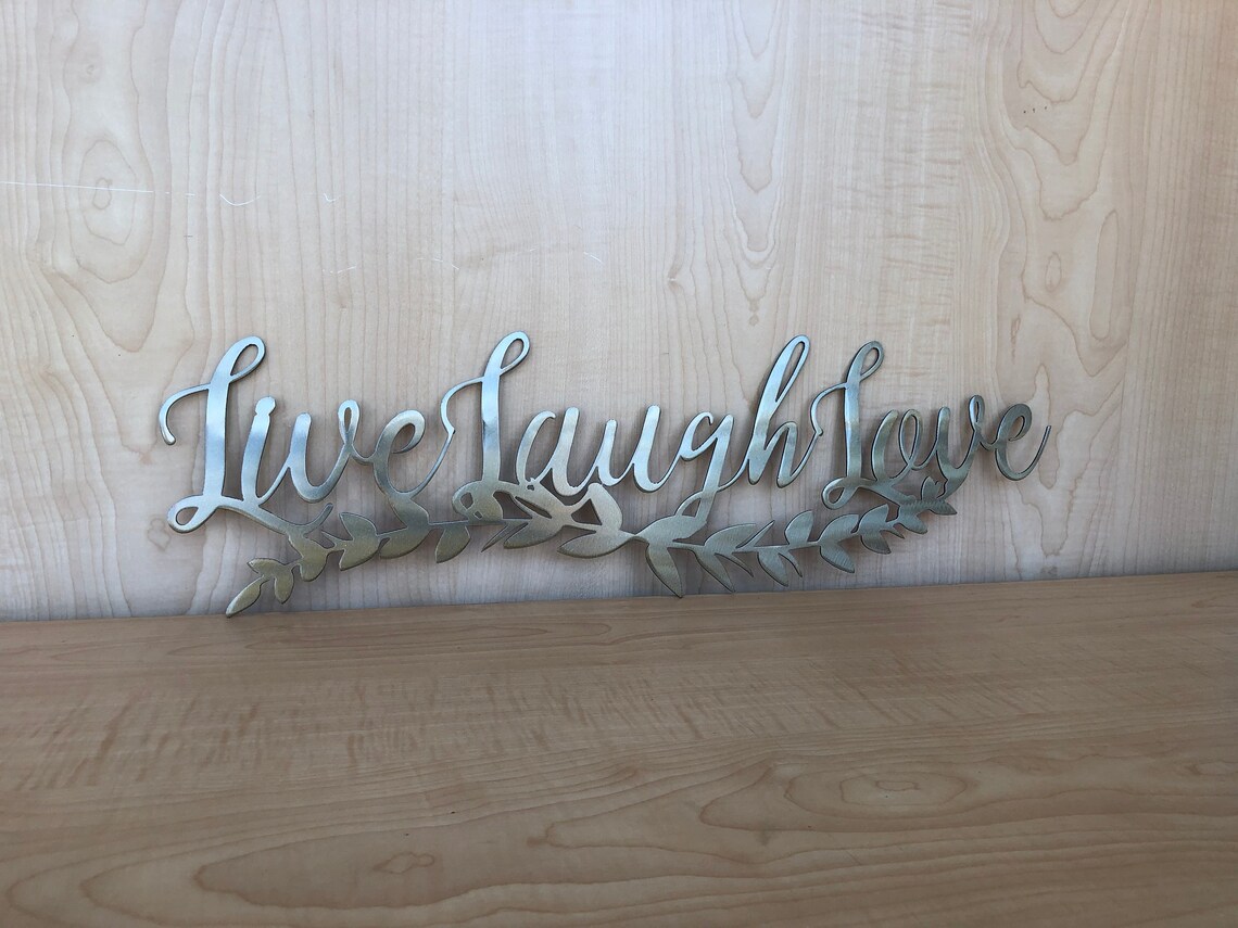 Metal Live Laugh Love Wall Art Sign With Powder Coat Lots of Etsy