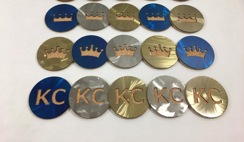 KC Steel & Cork Coasters, 4 with Powder Coat image 7