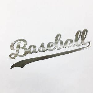 Baseball Scipt, stal 14ga, przezroczysty lub cukierkowo-niebieski, odblaskowy