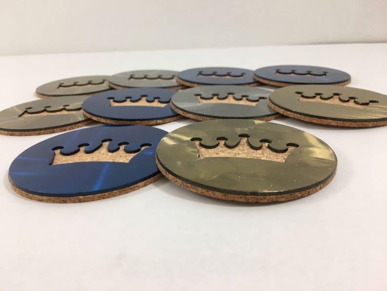 KC Steel & Cork Coasters, 4 with Powder Coat image 5