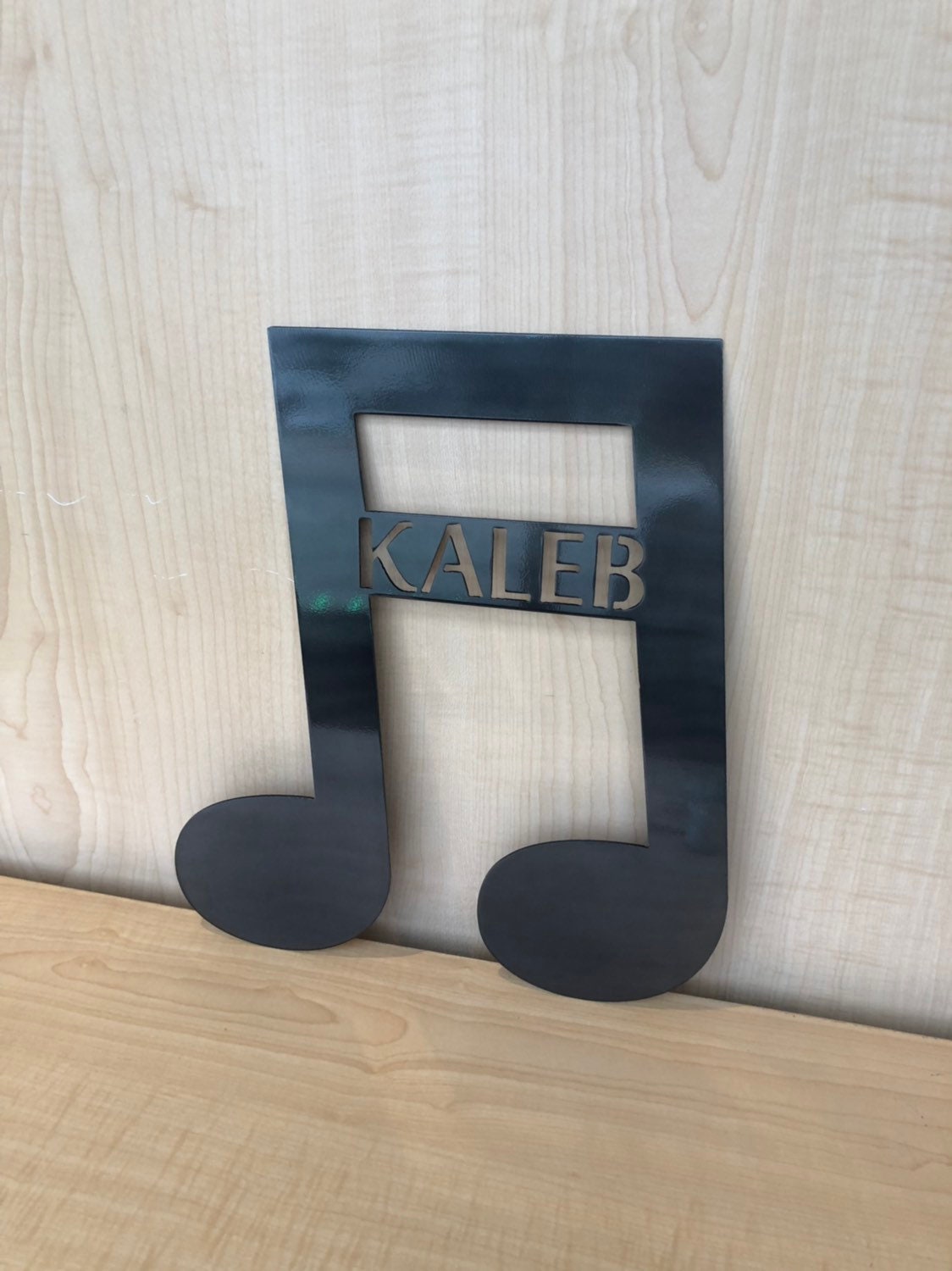 Personalized Music Note Metal Wall Art Choose Any Powder Coat | Etsy