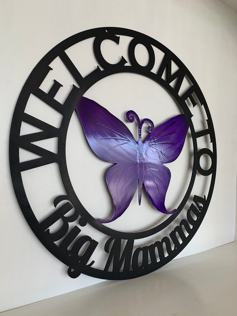 Personalized Metal Butterfly Sign Customizable Weatherproof - Etsy