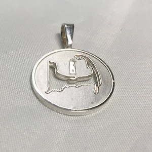 Sterling Silver Cape Cod Cutout disc pendant