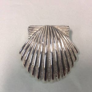 XLarge Sterling Silver Scallop Shell Pendant