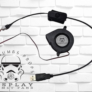 Cosplay Helmet cooling Fan with optional USB support