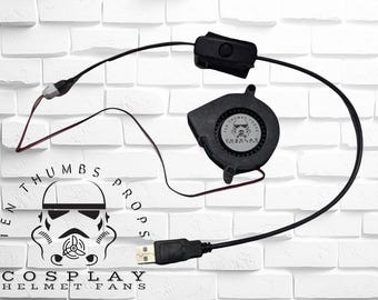 Cosplay Helmet cooling Fan with optional USB support