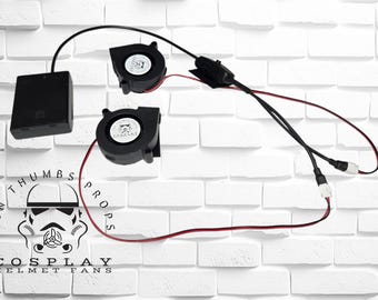 Dual Fan AAA Powered Helmet Fan Kit