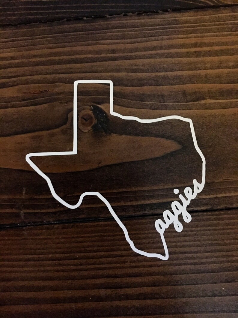 Texas Aggies Decal Texas Sticker Gig' Em Texas A&M Etsy
