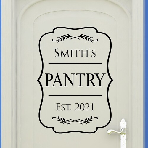 Custom Pantry Door Decal Kitchen Decal Etsy