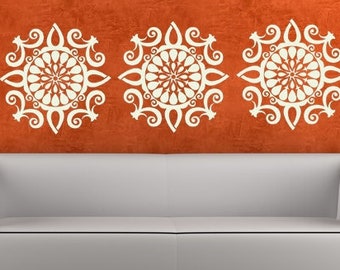 Decorative Design, Swirls Wall Decor, Roman Wall Art, Scroll Decorations, Gift, Set of 3, Greek Decals, Home Wall Sticker