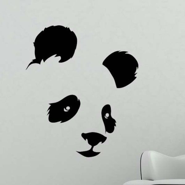 Panda Decor, Panda Bear Wall Decal, Party Decorations, China Decor, Chinese Gifts, Baby Shower Art, Animal Design, Asian Zoo, Home Artwork