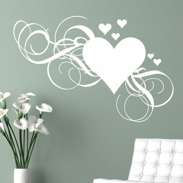 Heart Wall Decal Etsy
