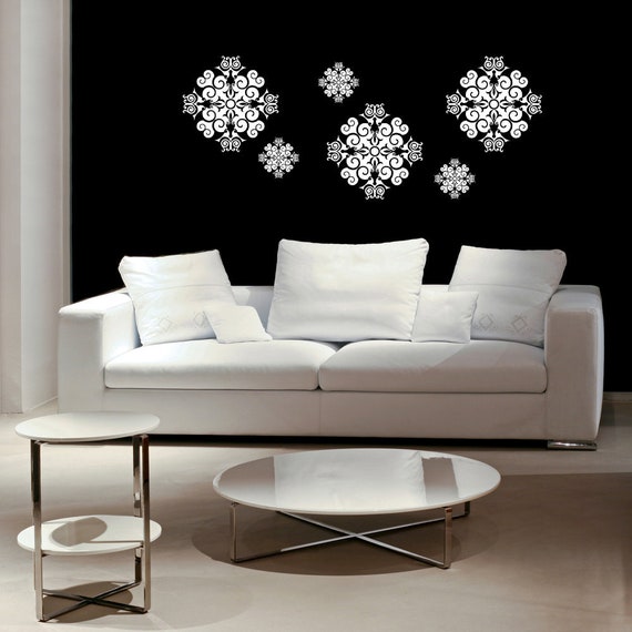 Fancy Swirl Decal Medallion Wall Decor Swirl Decal Ceiling Medallion Set Of 6 Decal Sticker Vinyl Wall Home Decor Office Decor