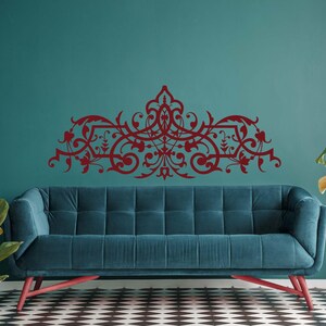 Romantic wall decor artwork composed of elegant flourishes and graceful curves that convey softness, artistry, and a love for historic design traditions.