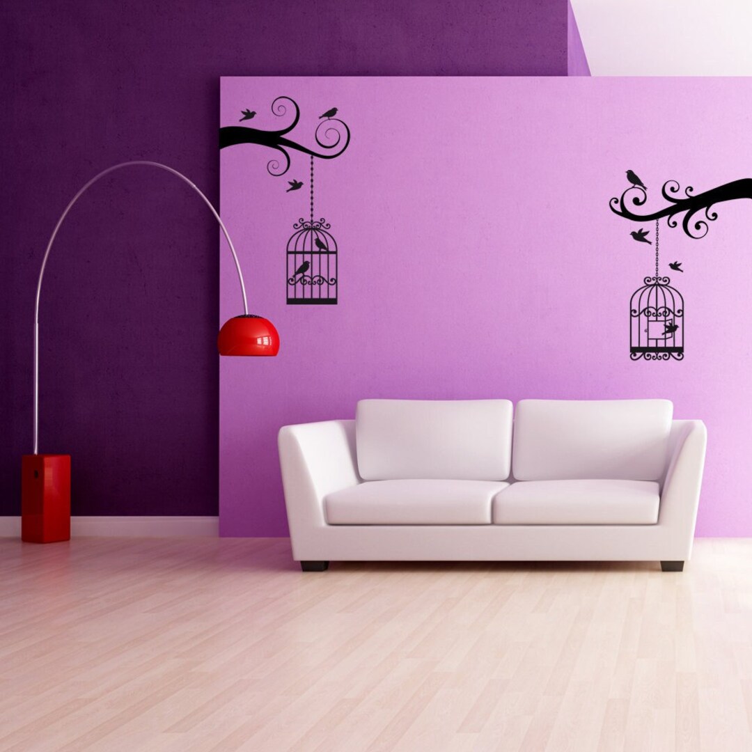 Bird Cage Decor Birdhouse Wall Decal Birdcage Party Gift Etsy