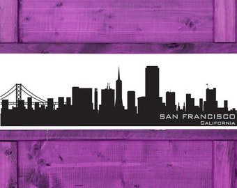 San Francisco Wall Art, San Fran, California Skyline Decal, Cityscape, City Scape Vinyl Sticker, Artwork, Home Decor, Decoration CA Design