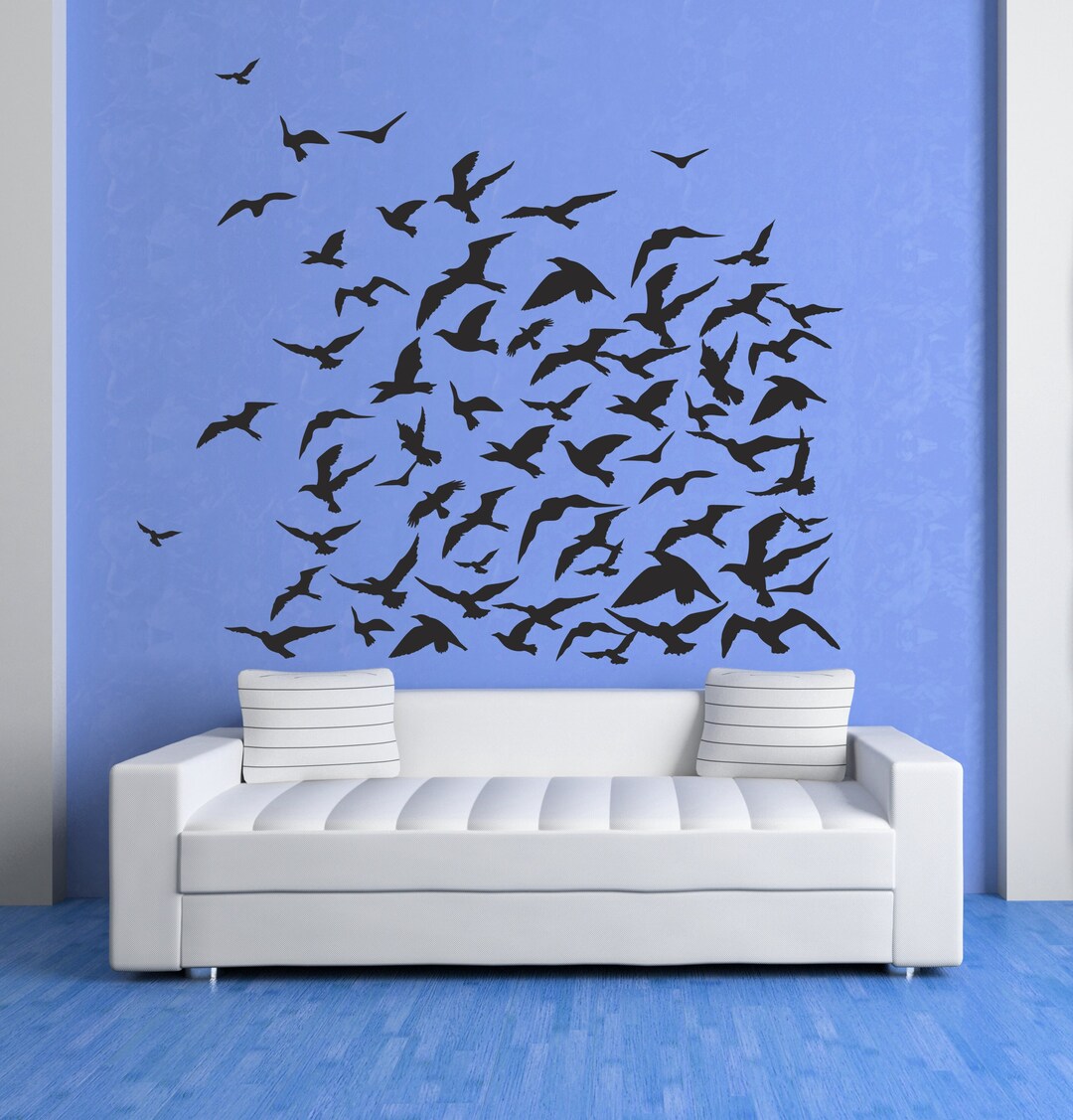 Flock of Birds Wall Art, Bird Decals, Bird Wall Decor, Birds Wall Decal ...