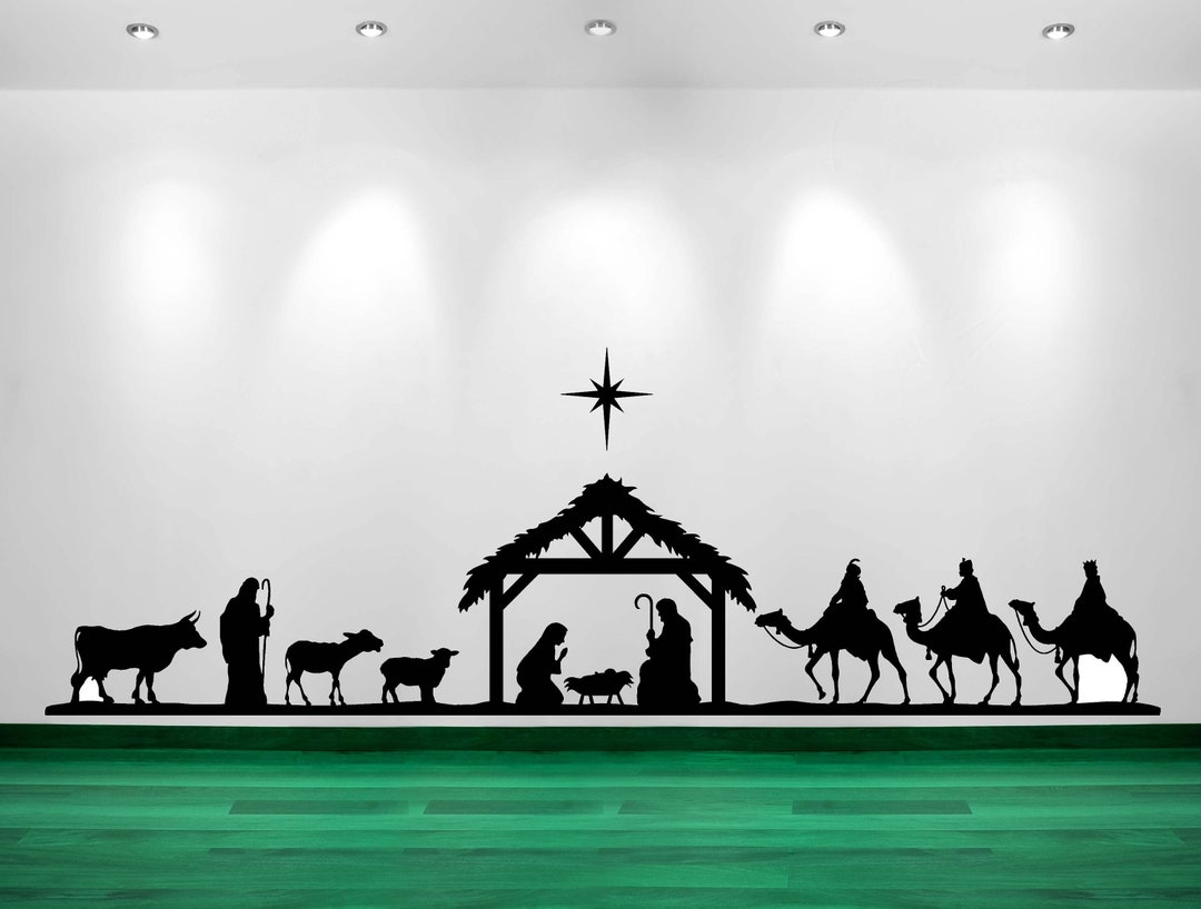 Nativity Scene Wall Art Nativity Decals Baby Jesus in Etsy