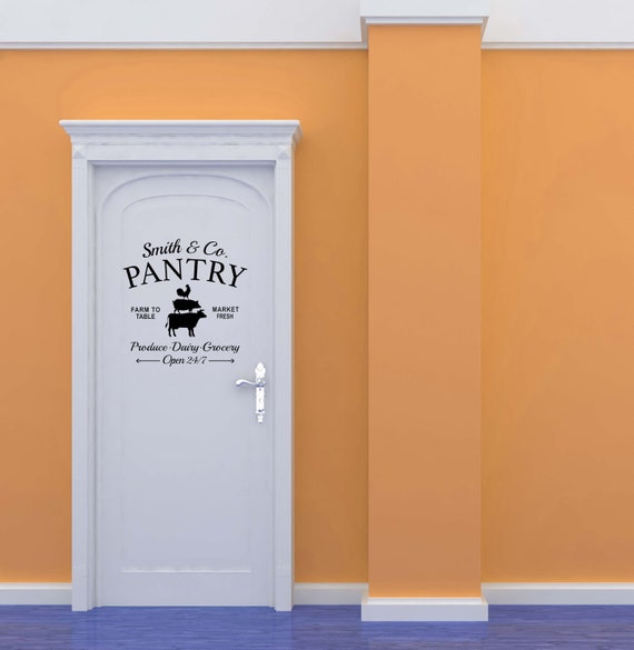 Personalized Pantry Door Sign Custom Rooster Wall Decal Pig - Etsy