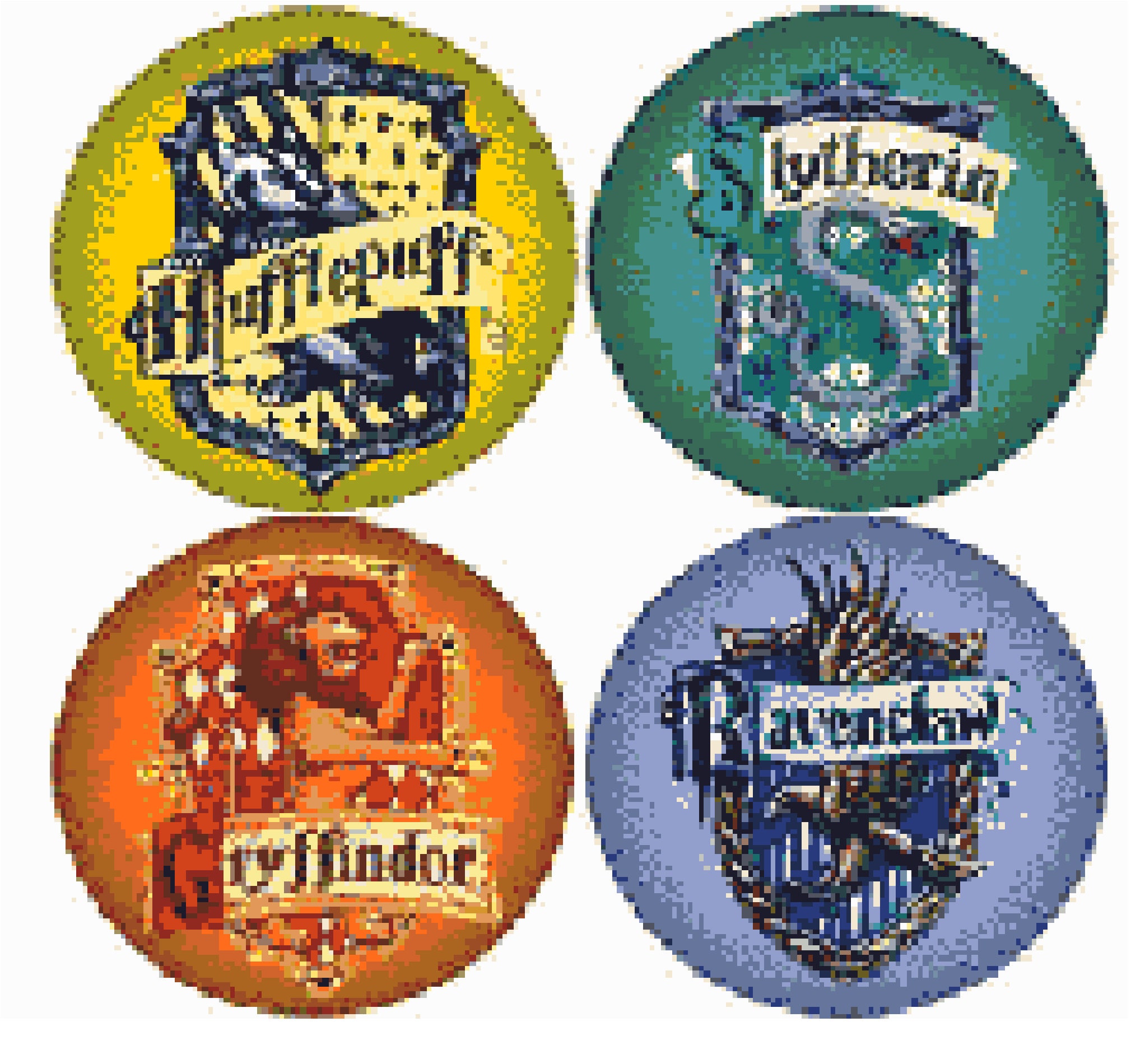 Digital PDF file Harry potter house badges cross | Etsy