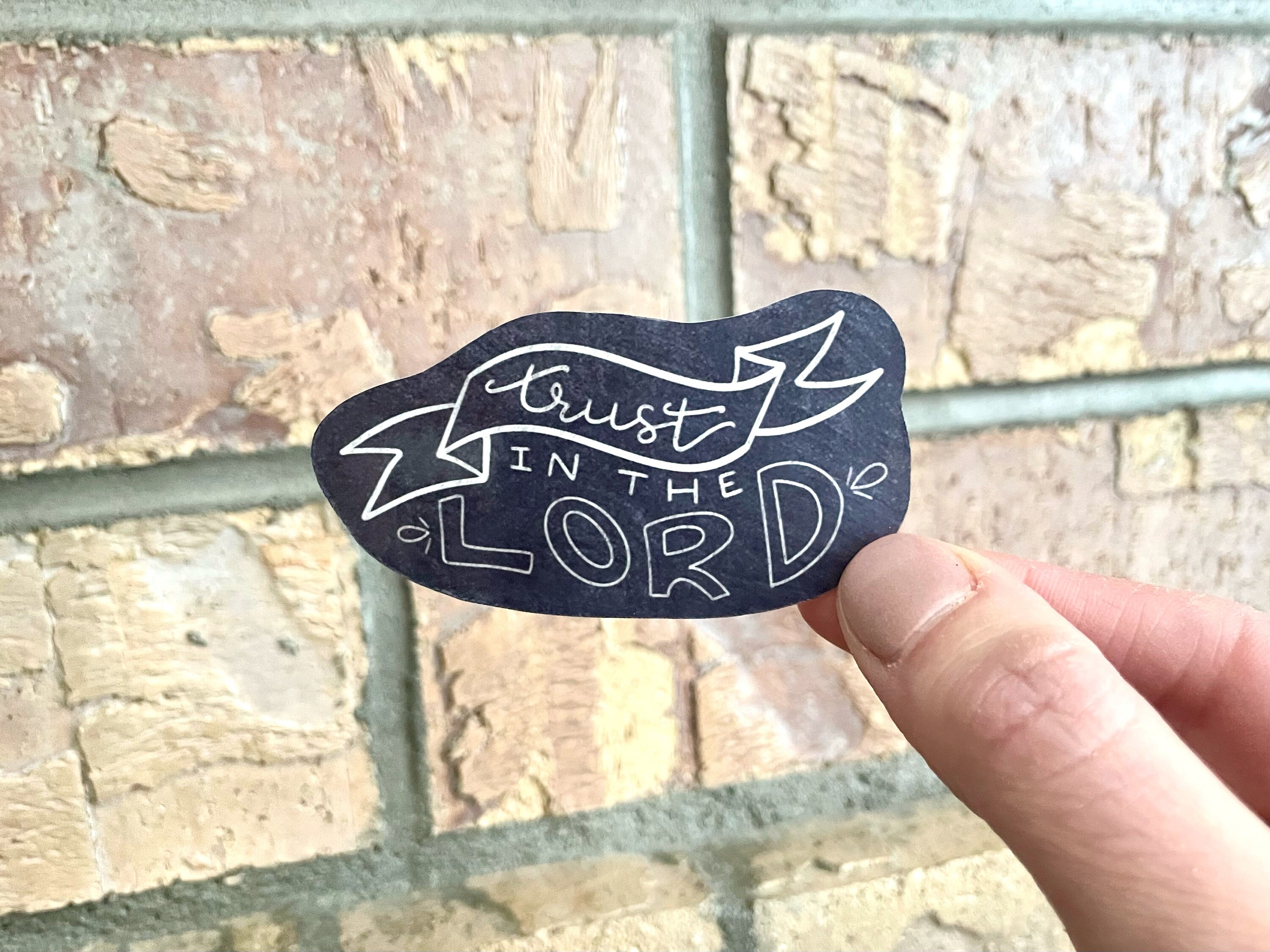 Trust in the Lord, WATERPROOF Sticker, Hand Lettered Christian Sticker ...