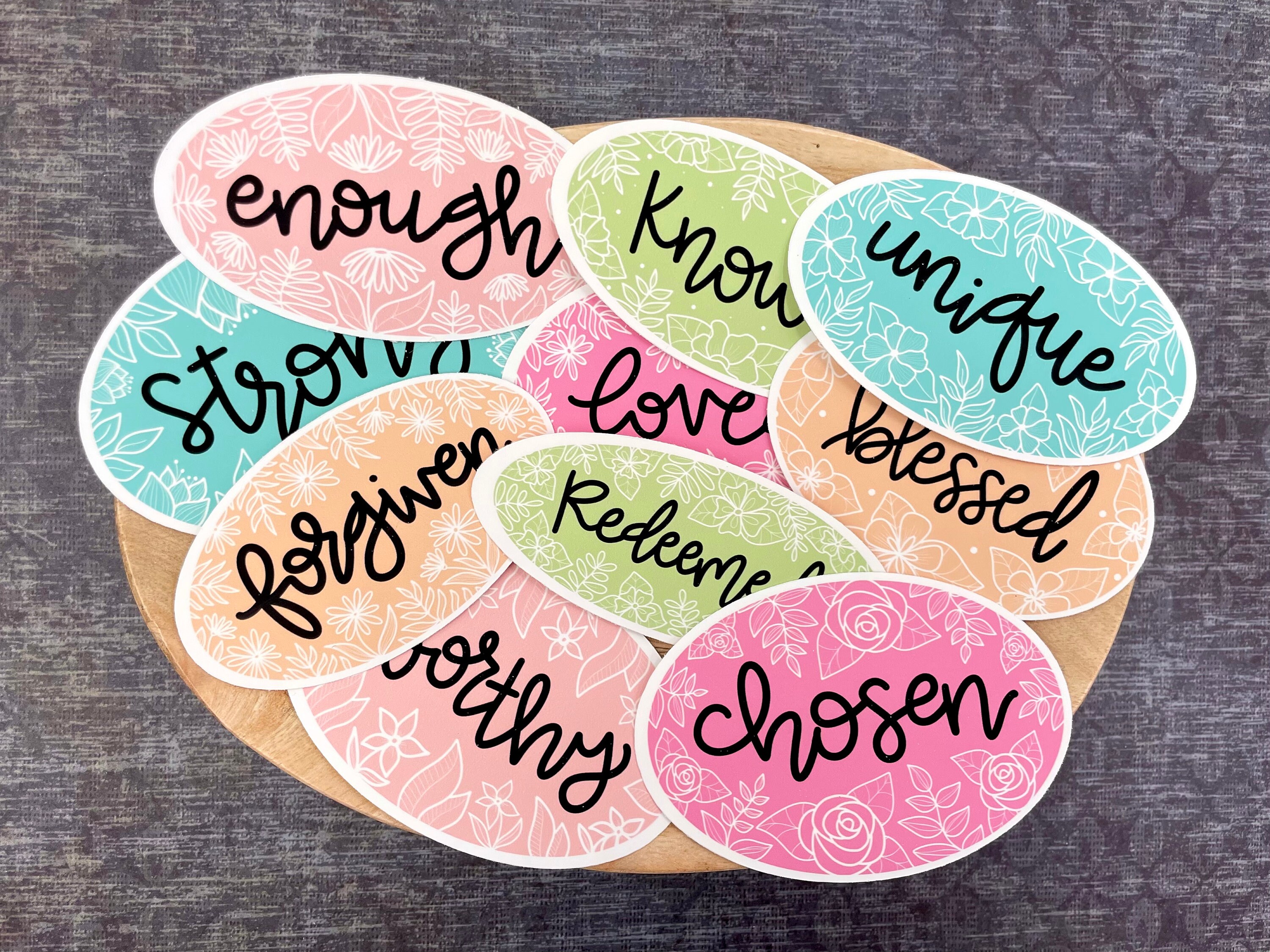 Affirmation Sticker Pack Hand Lettered Christian Etsy Australia
