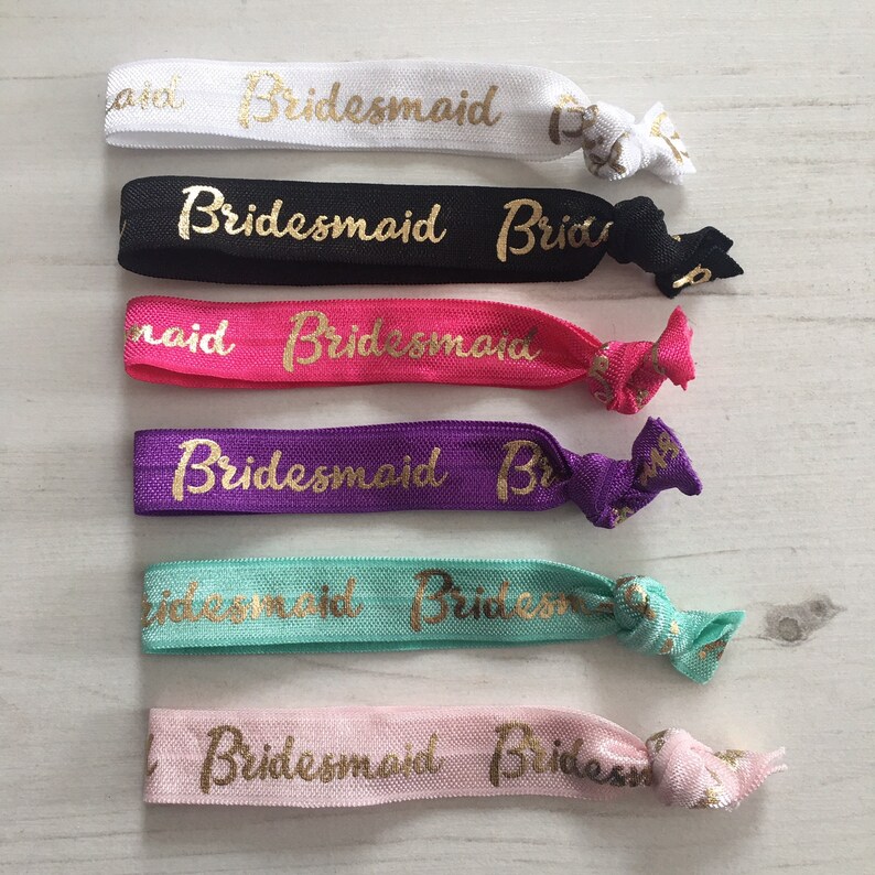 Bride Tribe wristbands / wrist bands/ hair ties / hair Etsy