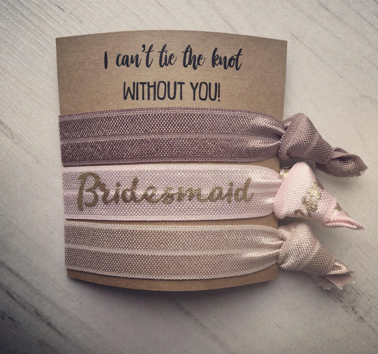 I can't tie the knot without you | Bridesmaid proposal gift hair …