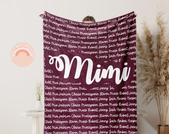 Personalized Mom Gift For Grandparent • Personalized Grandparent Blanket • Personalized Grandma Blanket • Grandparent Gift • Nana Blanket