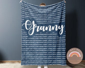 Personalized Mom Gift For Grandparent • Personalized Grandparent Blanket • Personalized Grandma Blanket • Grandparent Gift • Nana Blanket