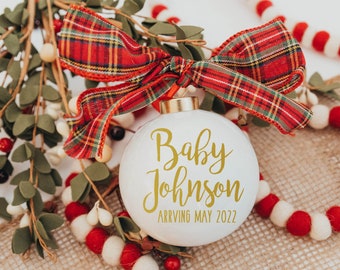 Baby Announcement Ornament, Pregnancy Ornament, Baby Ornament, Expecting Ornament, New Baby Ornament, Christmas Ornament, Baby Shower Gift