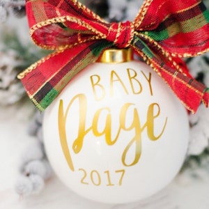 We're Expecting Ornament, Pregnancy Reveal, Baby Reveal, Baby Announcement Ornament, Pregnancy Ornament, Expecting Ornament, Baby Ornament image 1