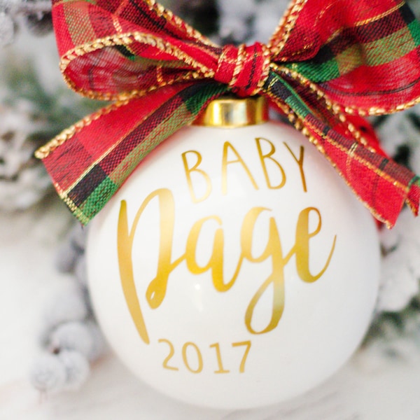 Décoration De Noël Grossesse – Boule Ornement Avec Stylo Pour Personnalisation