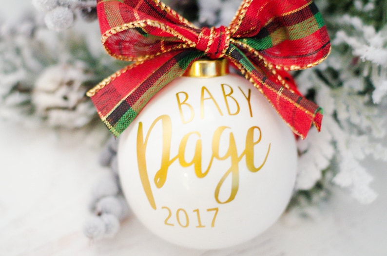 We're Expecting Ornament, Pregnancy Reveal, Baby Reveal, Baby Announcement Ornament, Pregnancy Ornament, Expecting Ornament, Baby Ornament image 1