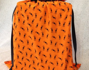 Halloween Spiders Fabric Bag - Medium